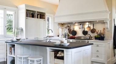 View of traditional country home. - View of ceiling, countertop, cuisine classique, floor, flooring, interior design, kitchen, room, gray