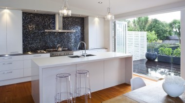 Kitchen designed by Yellow Fox and manufactured by architecture, cabinetry, countertop, cuisine classique, floor, flooring, hardwood, home, house, interior design, kitchen, real estate, room, wood flooring, gray