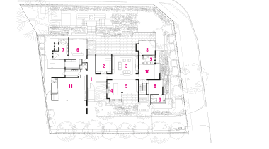 This house was designed by architect Martin Grounds architecture, area, design, diagram, drawing, floor plan, line, plan, product, product design, structure, white
