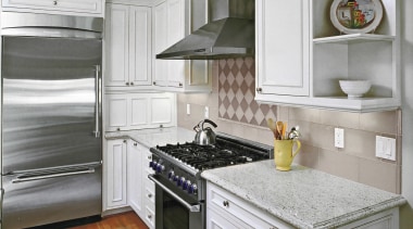 Kitchen by Nancy Del Santo - Kitchen by cabinetry, countertop, cuisine classique, floor, home, home appliance, interior design, kitchen, kitchen appliance, room, gray