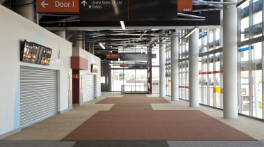 View of the interior at Claudlands Arena Hamilton, white, black