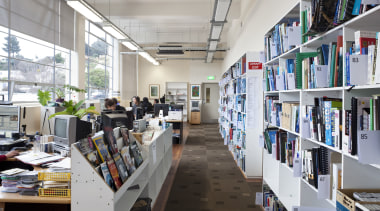 View of the interior of the Nautral History bookselling, institution, library, library science, public library, gray