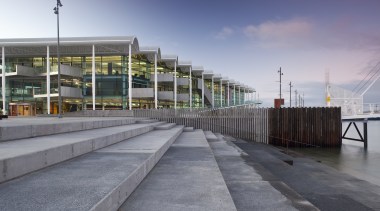 Wynyard Corner, Auckland - Wynyard Corner, Auckland - architecture, boardwalk, building, fixed link, infrastructure, pier, sky, structure, urban area, water, gray