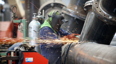 Grayson Engineering Limited provided and erected the steel engineering, industry, manufacturing, welder, gray, black