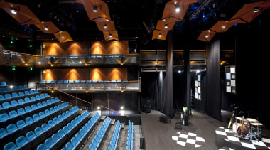Here is a view of Auckland's Q theatre, auditorium, performing arts center, black