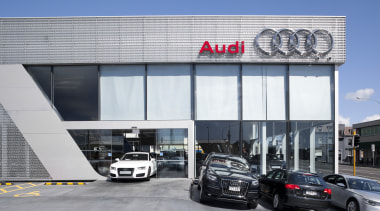 This Audi terminal was built chiefly by Dominion automotive design, bmw, building, car, car dealership, luxury vehicle, motor vehicle, technology, vehicle, gray