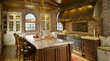 traditional kitchen, lots of brown, marble benchtops, brass cabinetry, ceiling, countertop, cuisine classique, estate, flooring, hardwood, interior design, kitchen, real estate, room, wood, wood flooring, brown