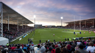 Stadium at dusk. - Stadium at dusk. - arena, atmosphere, atmosphere of earth, baseball park, crowd, grass, plant, sky, soccer specific stadium, sport venue, sports, stadium, structure, black
