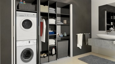 washer dryer combo, Häfele doors open - washer clothes dryer, home appliance, laundry, laundry room, major appliance, product design, washing machine, gray, black