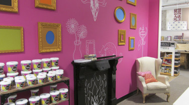 Some of the offerings at the Guthrie Bowron furniture, interior design, pink, product, room, pink