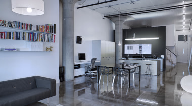 Strength of character  loft makeover by architect architecture, ceiling, interior design, loft, table, gray