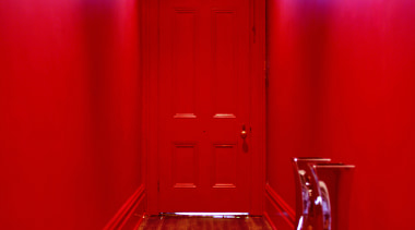 A lively palette of Resene colours has transformed floor, flooring, interior design, light, lighting, red, room, wood, red