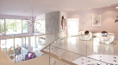 Tempershield® curved toughened glass from Glasshape was specified apartment, architecture, countertop, estate, home, house, interior design, kitchen, property, real estate, room, table, gray