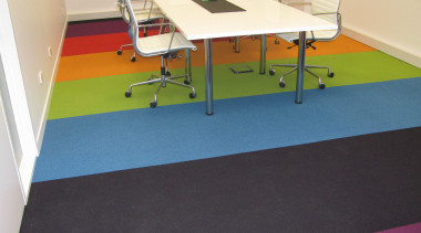 Fashion design and marketing specialist Atlantic Apparel commissioned carpet, floor, flooring, furniture, hardwood, laminate flooring, table, tile, wood, wood flooring, orange, black