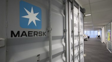 Bold, bright and with several surprise elements, the structure, gray, black