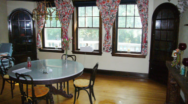 Classic house with modern insertions, Architect - William dining room, flooring, furniture, home, house, interior design, property, real estate, room, table, window, black