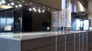 Sleek, contemporary German kitchen - Sleek, contemporary German cabinetry, countertop, interior design, kitchen, black