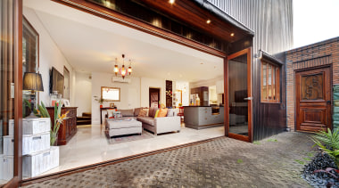 Restored workers cottage with addition - Restored workers ceiling, estate, home, interior design, lobby, property, real estate, white