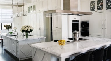 To enhance the sense of a living room, cabinetry, countertop, cuisine classique, floor, flooring, interior design, kitchen, laminate flooring, room, wood flooring, gray, black