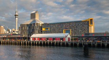 ASBs new headquarters dominates the rejuvenated Auckland waterfront, city, reflection, sky, water, waterway, gray