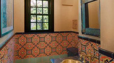 Powder rooms provide an opportunity to be a architecture, bathroom, ceiling, estate, flooring, home, house, interior design, real estate, room, wall, brown