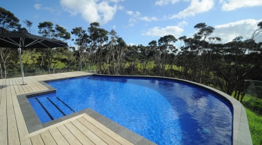 Mayfair Pools, a specialist in fibreglass pool construction, backyard, estate, house, leisure, property, real estate, resort, sky, swimming pool, vacation, water, teal