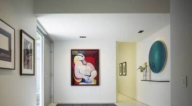 The entry foyer in this home resembles a art, art exhibition, art gallery, ceiling, exhibition, interior design, modern art, museum, room, tourist attraction, gray