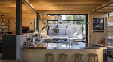This kitchen in a new home takes centre interior design, kitchen, brown