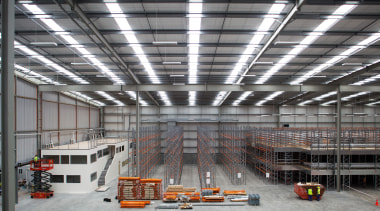 JPL Group Distribution Centre by Tse Architects streamlines daylighting, factory, steel, structure, warehouse, gray