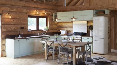 Designed by NKBA-member Heather Wood, this kitchen in beam, cabinetry, countertop, cuisine classique, floor, flooring, hardwood, interior design, kitchen, room, wood, wood flooring, brown, gray