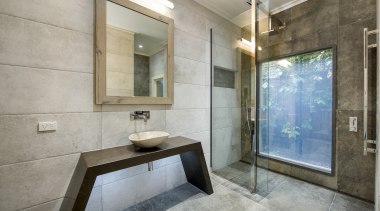 Privacy at your fingertip  high-tech switch glass bathroom, estate, floor, interior design, property, real estate, room, gray