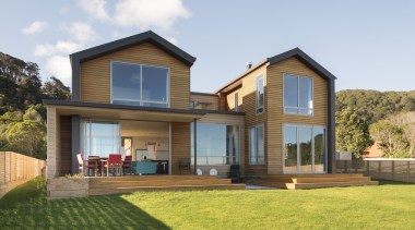 Fowler Homes constructed this architecturally designed four-bedroom home cottage, elevation, estate, facade, home, house, property, real estate, residential area, siding, brown