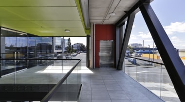 The glass back on the new high profile architecture, building, daylighting, gray