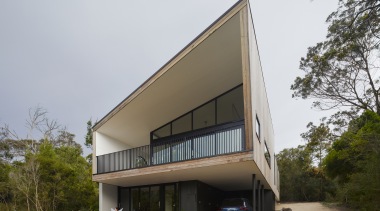 The siting of the house and landscaping follows 