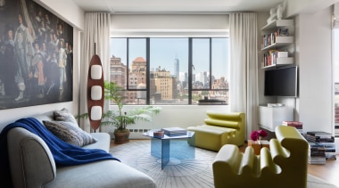 By day, sunlight streams into the apartment and 