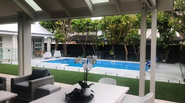 An award-winning outlook – this family pool has 