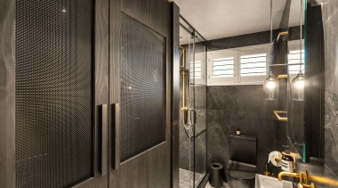 The bespoke shou sugi ban wood and mesh 