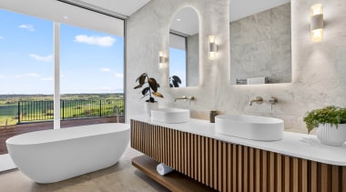 The vanity is a key feature of the 