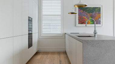Walls of white and not a handle in gray