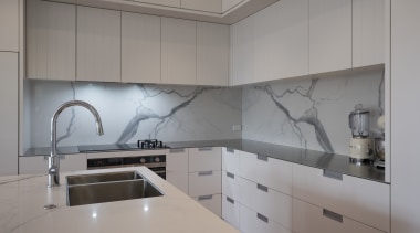 ​​​​​​​Making a splash – impervious to heat, stains, architecture, countertop, interior design, kitchen, under cabinet lighting, Florim Stone, Archant