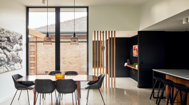 The courtyard between the old and new made 