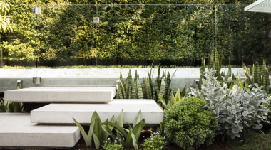 Off-form concrete elements were introduced to provide continuity 