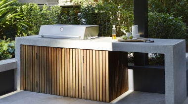 A Beefeater Proline barbecue stands at the ready. 