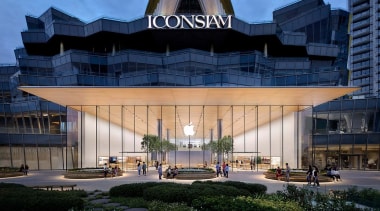 Elevated above the “River of Kings” – Chao architecture, building, commercial building, condominium, corporate headquarters, facade, headquarters, mixed use, blue