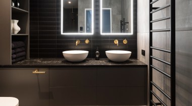 For this master bathroom, part of a master 