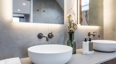 Large tiles were used to create the illusion 