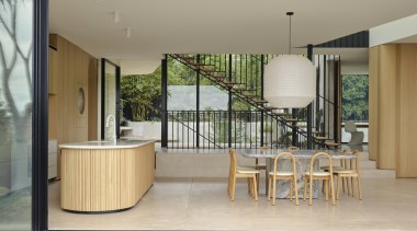 Looking through the living spaces from the front 