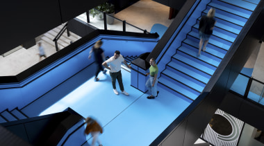 Activity and movement are encouraged via the central 