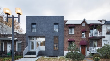 Modern brickwork in proportion to the bricks on 