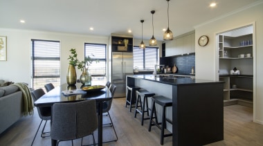 Find out more about GJ Gardner homes here: countertop, flooring, interior design, kitchen, real estate, room, gray, black